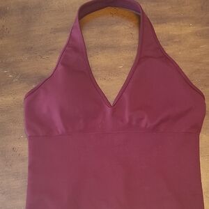 Thrivin Women's Halter Sports Bra - Burgundy